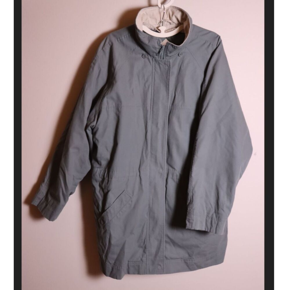 London Fog Vintage Light Green Blue Coat XL Removable Lining